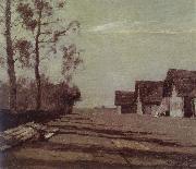 Isaac Levitan Village by Moonlight oil painting on canvas